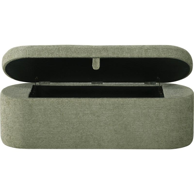 Large Picture of Crown Mark Philipa 4924GR-BENCH Storage Bench - Green Tweed