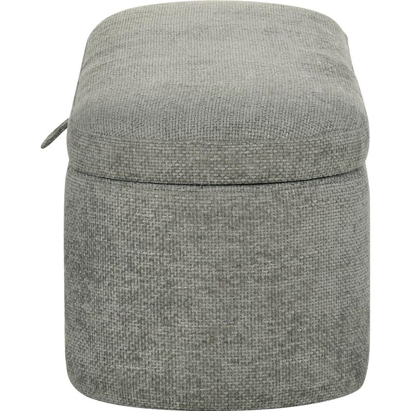Large Picture of Crown Mark Philipa 4924LG-BENCH Storage Bench - Light Grey Tweed