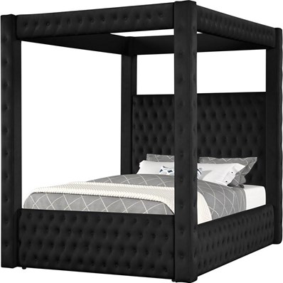 Crown Mark Annabelle 5114BK-K King Canopy Bed - Black