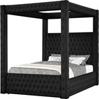 Crown Mark Annabelle 5114BK-Q Queen Canopy Bed - Black