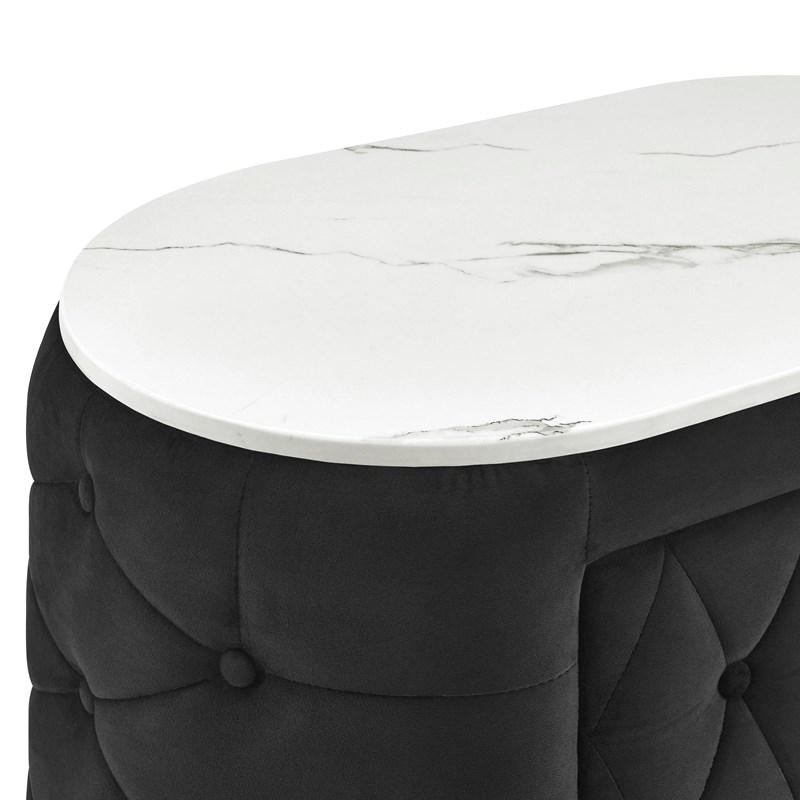 Large Picture of Crown Mark Natalia 5115BK-2 2-Drawer Nightstand - Black