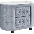 Crown Mark Natalia 5115GY-2 2-Drawer Nightstand - Grey