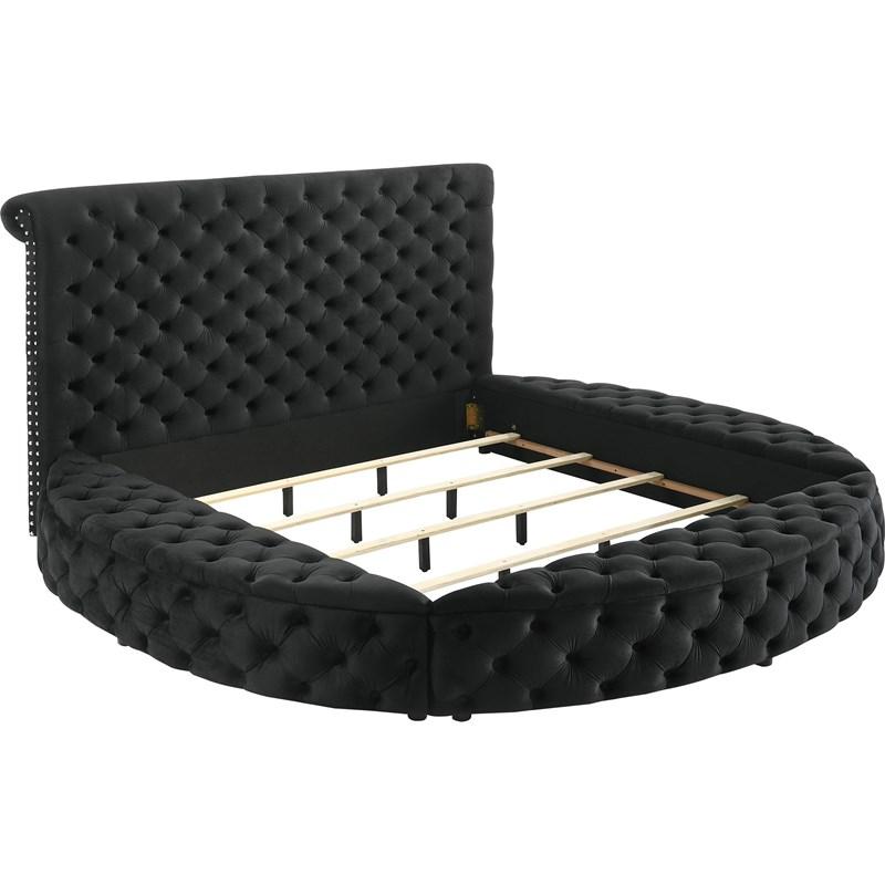 Large Picture of Crown Mark Brigitte 5202BK-K King Bed - Black