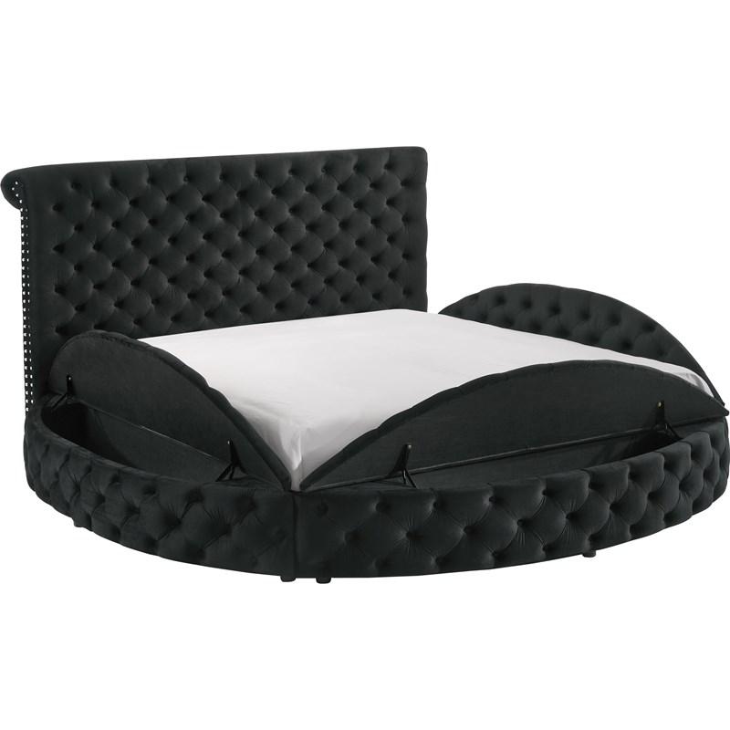 Large Picture of Crown Mark Brigitte 5202BK-Q Queen Bed - Black