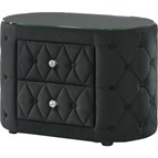 Crown Mark Voltare 5212BK-2 Nightstand - Black