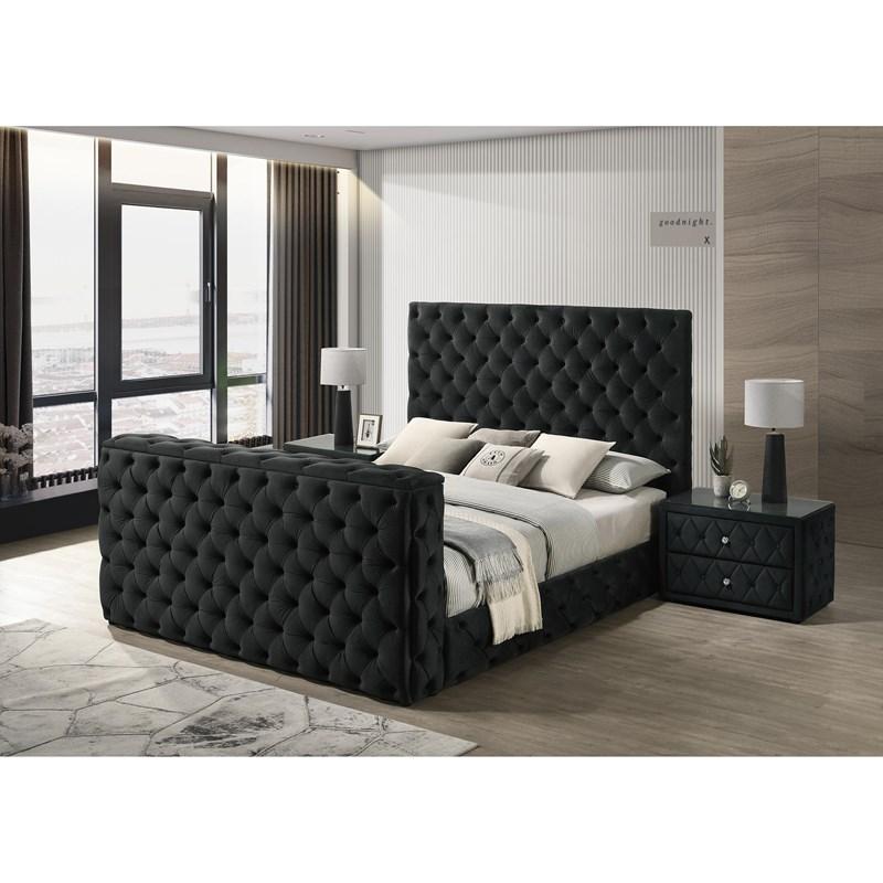 Large Picture of Crown Mark Josephine 5213BK-K King Bed with TV Lift