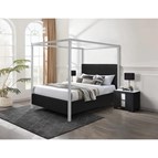 Crown Mark Cora 5262BK-K King Canopy Bed