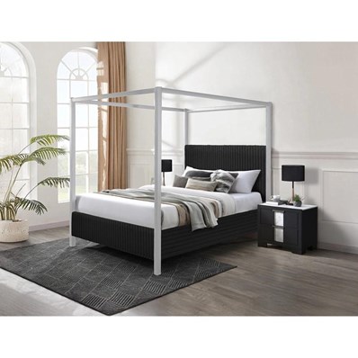 Crown Mark Cora 5262BK-K King Canopy Bed