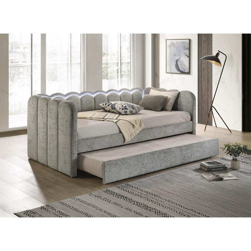 Large Picture of Crown Mark Melody 5328LG Daybed - Light Grey