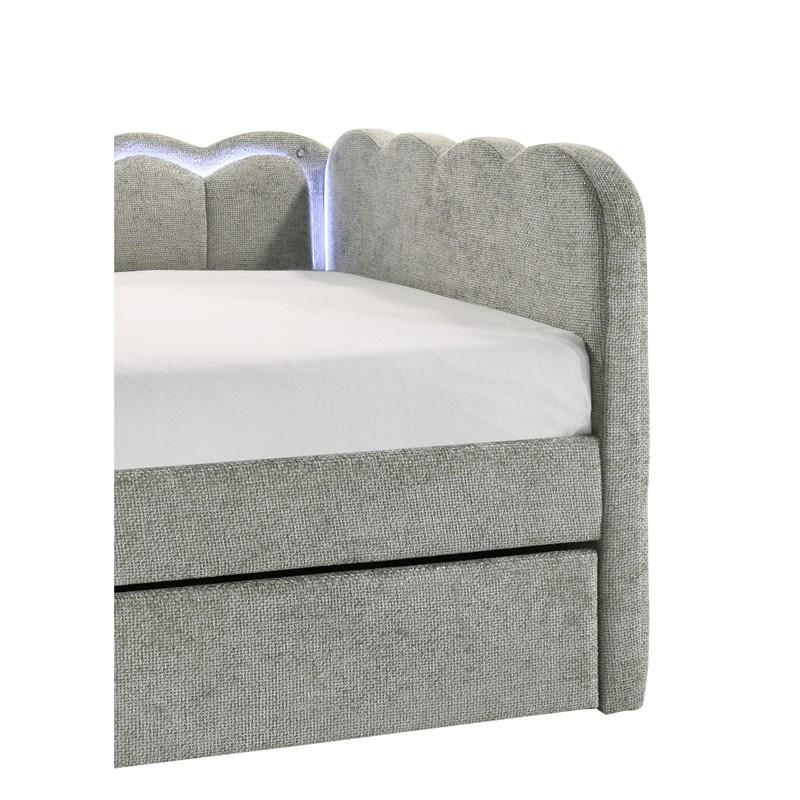 Large Picture of Crown Mark Melody 5328LG Daybed - Light Grey