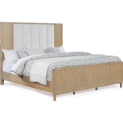 Crown Mark Kara B1450-K King Bed - Cerused Natural