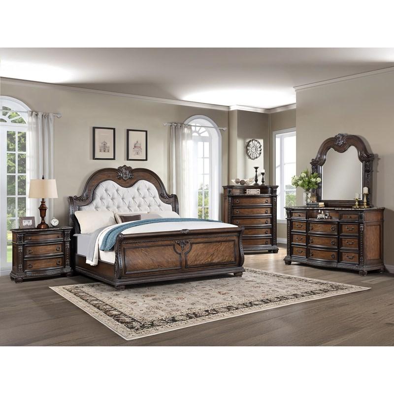 Large Picture of Crown Mark Stanley B1610-4 Chest - Coffee Brown