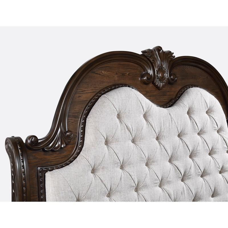 Large Picture of Crown Mark Stanley B1610-K King Bed - Coffee Brown