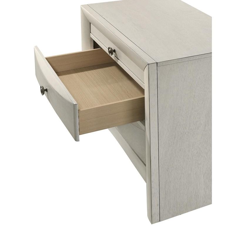 Large Picture of Crown Mark Emily B4255-2 Nightstand - White