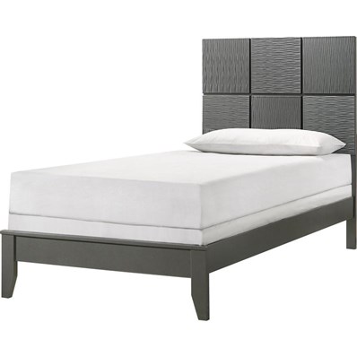 Crown Mark Denker B4715-T Twin Bed - Gunmetal