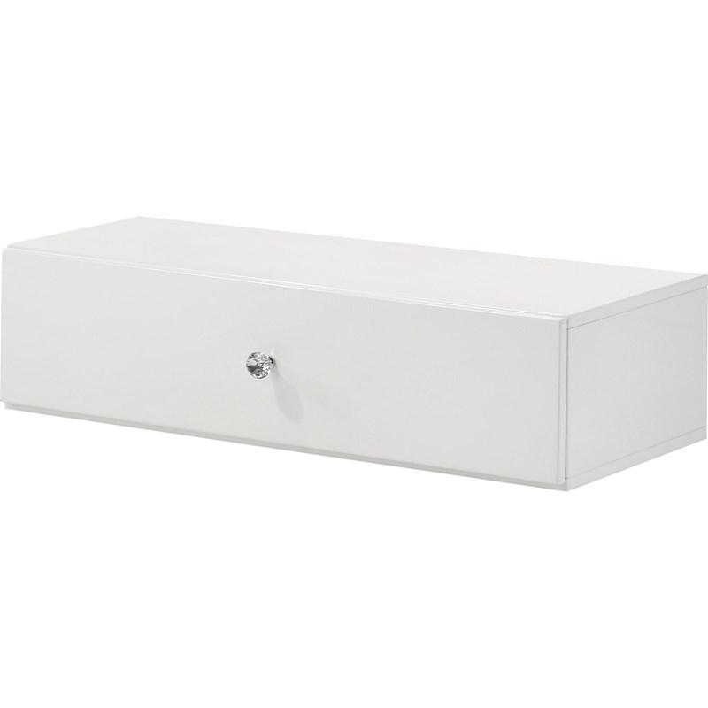 Large Picture of Crown Mark Luxo B4852WH-DB-SET Tall Lighted Vanity with Drawer - White