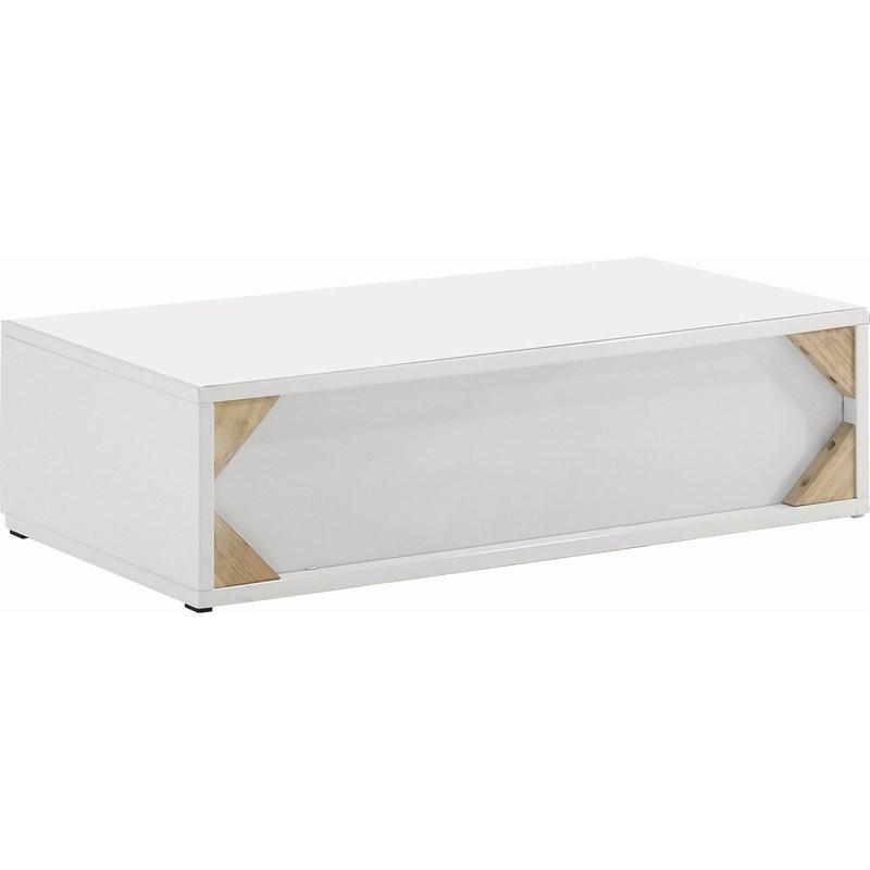 Large Picture of Crown Mark Luxo B4852WH-DB-SET Tall Lighted Vanity with Drawer - White