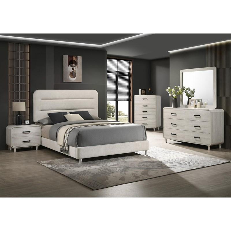 Large Picture of Crown Mark Nyomi B4900-2 Nightstand - White
