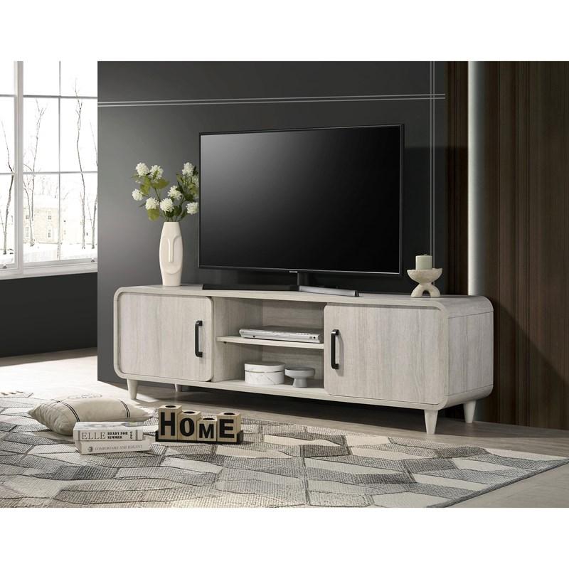 Large Picture of Crown Mark Nyomi B4900-9 TV Stand - White
