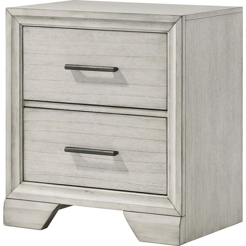 Crown Mark Jaymes B6582-2 Nightstand - White Mist