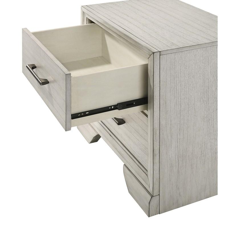 Large Picture of Crown Mark Jaymes B6582-2 Nightstand - White Mist