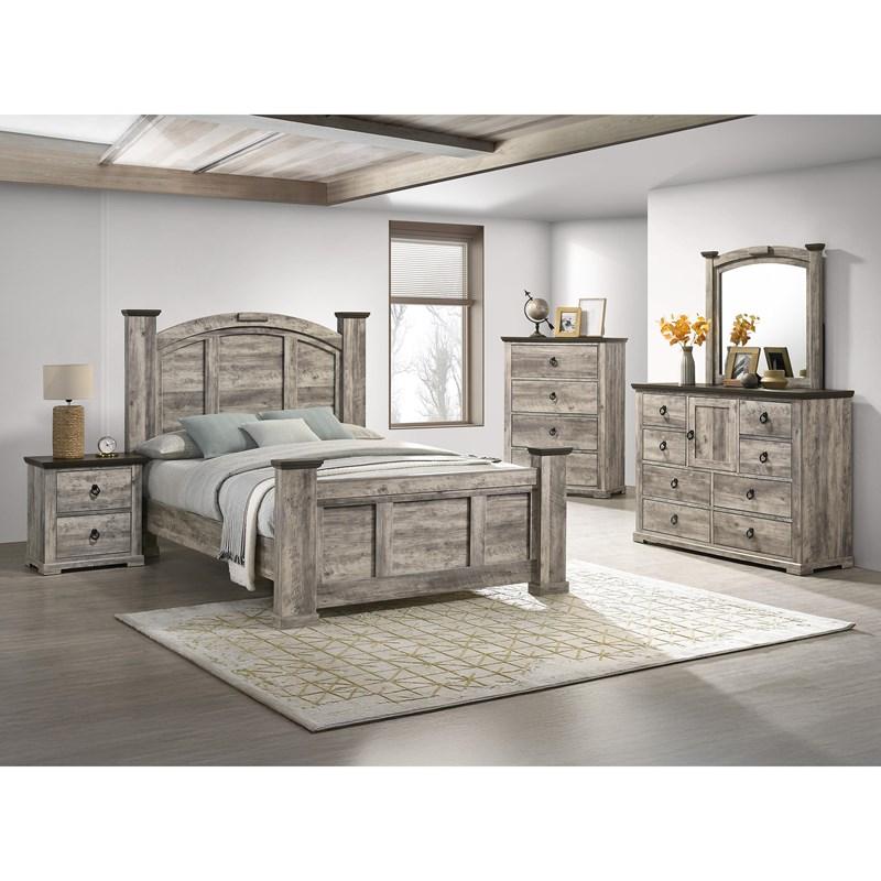 Large Picture of Crown Mark Ella Mae B6840-Q Queen Poster Bed