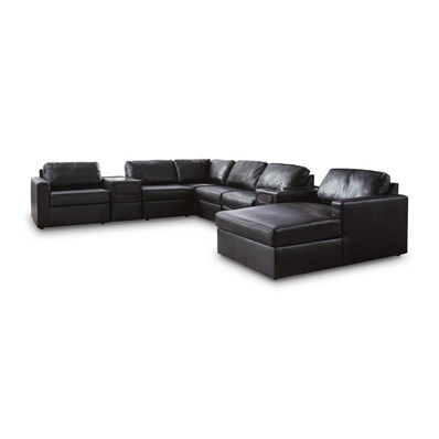 Signature Design by Ashley ModMax II 74305S48 8 pc Sectional with Chaise and Audio Consoles