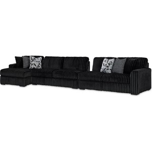 Signature Design by Ashley Midnight-Madness 98103S10 3 pc Sectional with Chaise (Sectionals - Stationary)