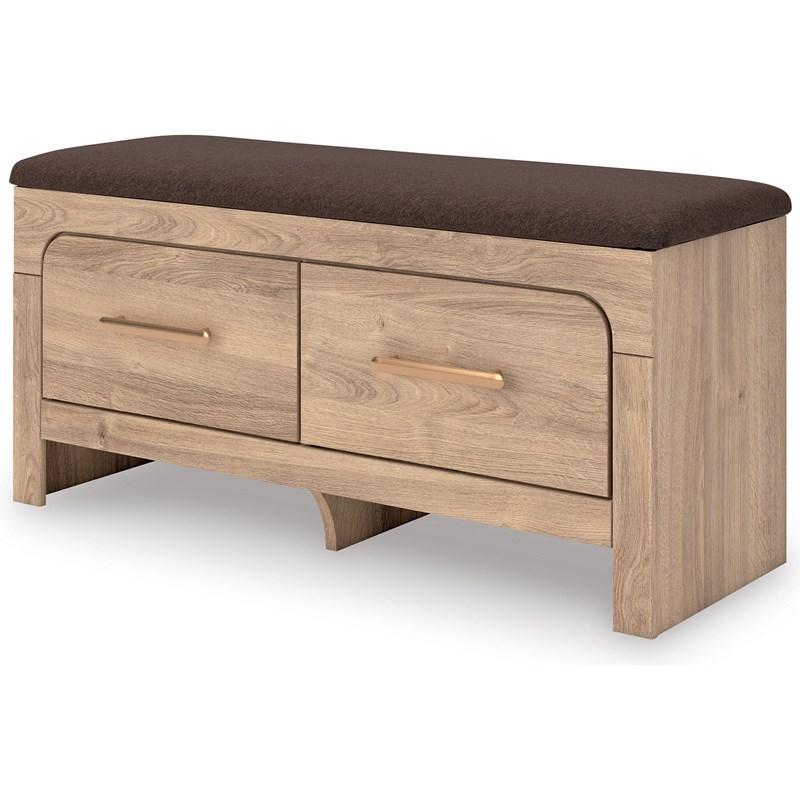Large Picture of Signature Design by Ashley Kinlanni PCB1360-09 Bedroom Upholstered Storage Bench