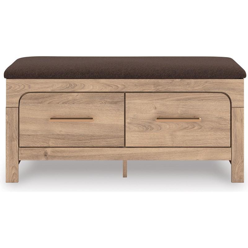 Large Picture of Signature Design by Ashley Kinlanni PCB1360-09 Bedroom Upholstered Storage Bench