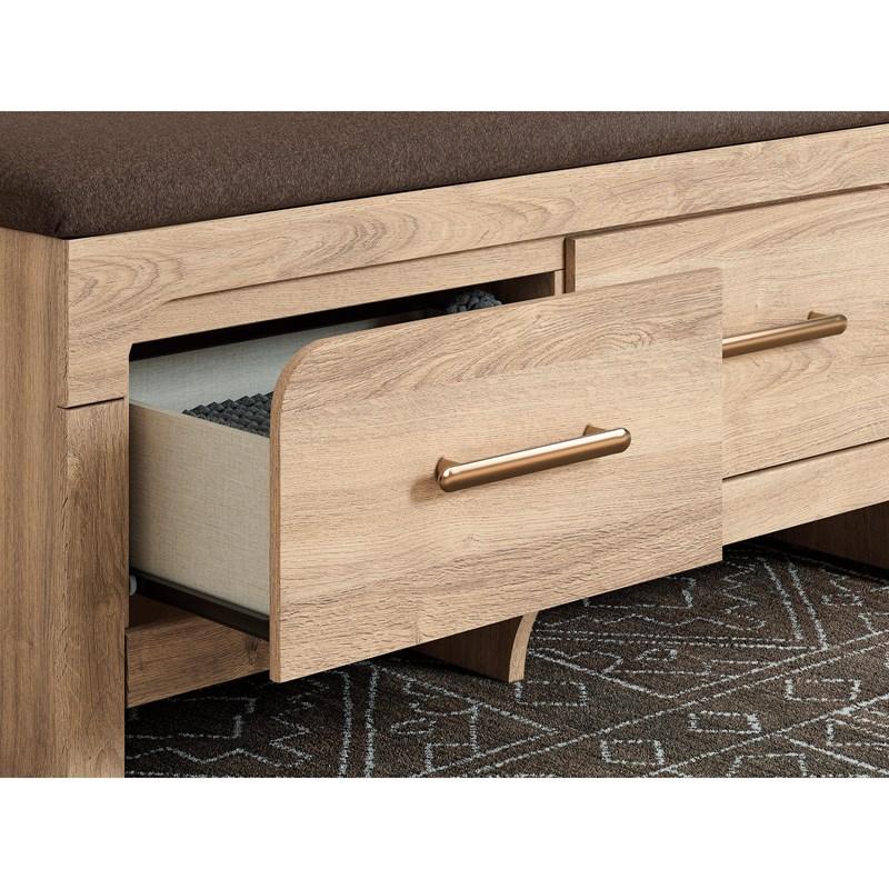 Large Picture of Signature Design by Ashley Kinlanni PCB1360-09 Bedroom Upholstered Storage Bench