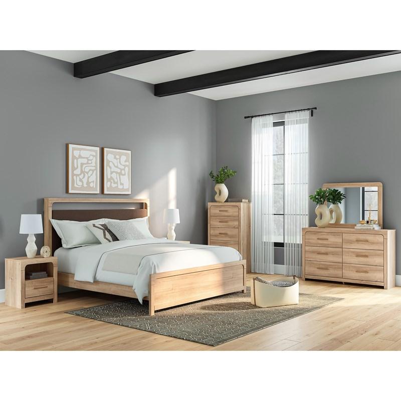 Large Picture of Signature Design by Ashley Kinlanni PCB1360-58 King Upholstered Panel Headboard