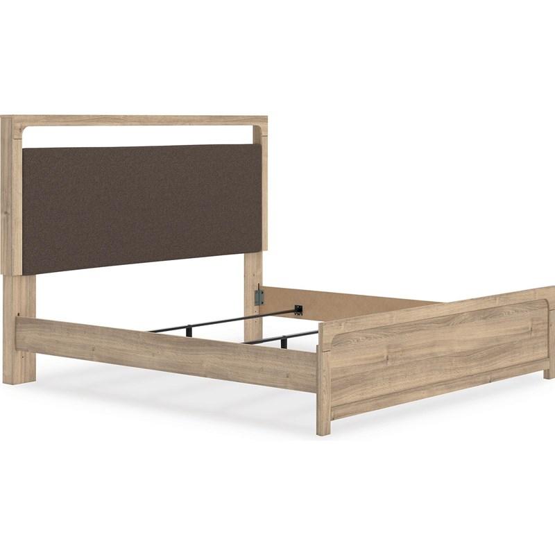 Large Picture of Signature Design by Ashley Kinlanni PCB1360B15 King Upholstered Panel Bed