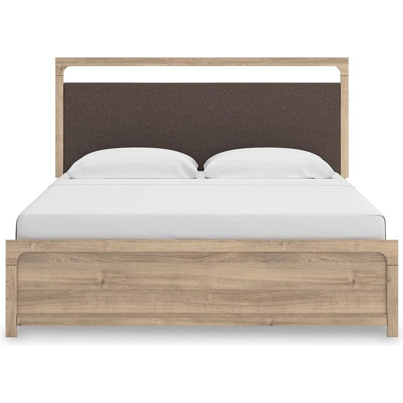 Large Picture of Signature Design by Ashley Kinlanni PCB1360B15 King Upholstered Panel Bed