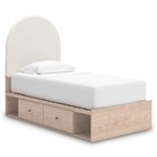 Signature Design by Ashley Arloster PCB1566B4 Twin Upholstered Panel Bed with Storage
