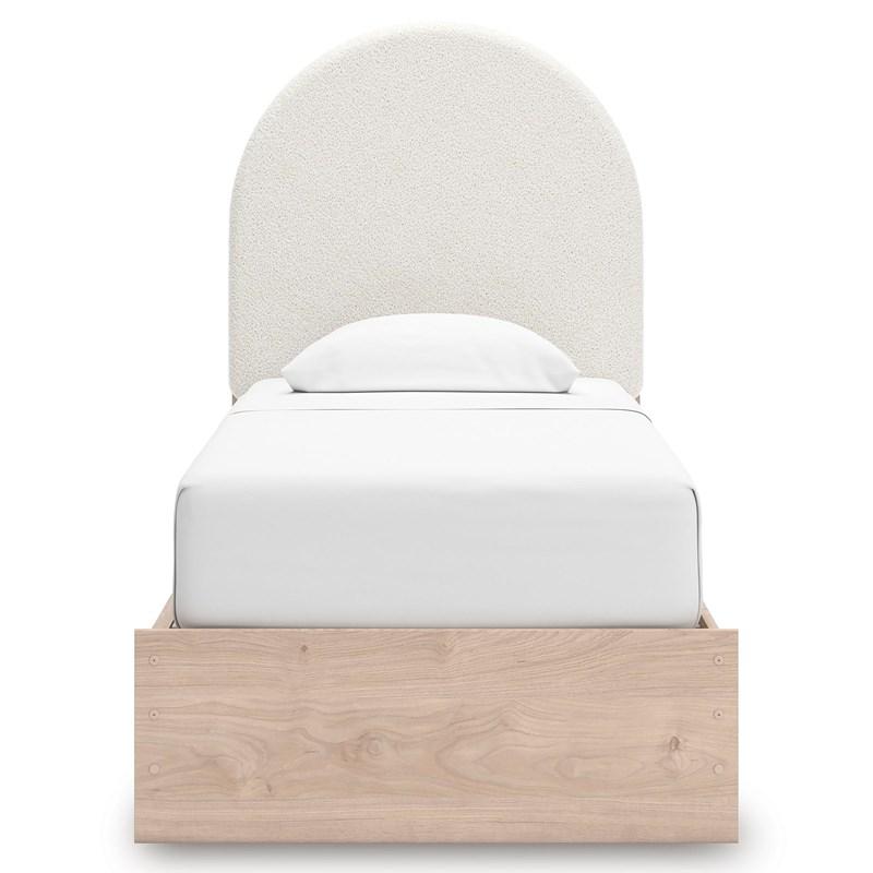 Large Picture of Signature Design by Ashley Arloster PCB1566B4 Twin Upholstered Panel Bed with Storage