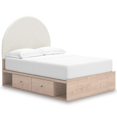 Signature Design by Ashley Arloster PCB1566B5 Full Upholstered Panel Bed with Storage