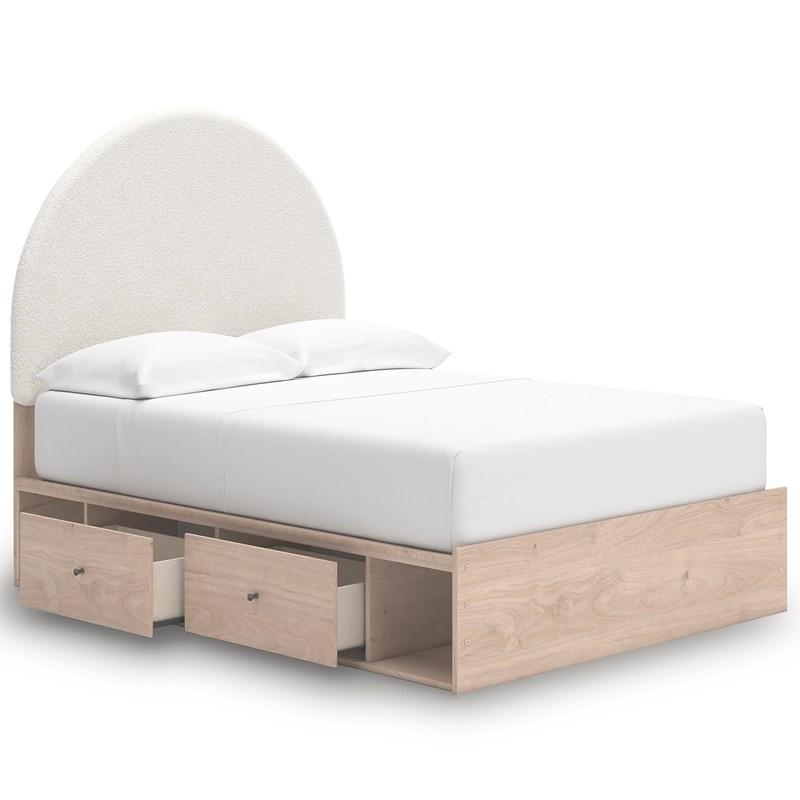 Large Picture of Signature Design by Ashley Arloster PCB1566B5 Full Upholstered Panel Bed with Storage