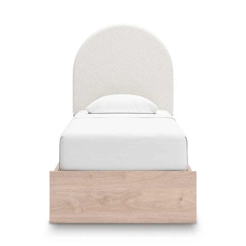 Large Picture of Signature Design by Ashley Arloster PCB1566B6 Twin Upholstered Panel Bed with Storage