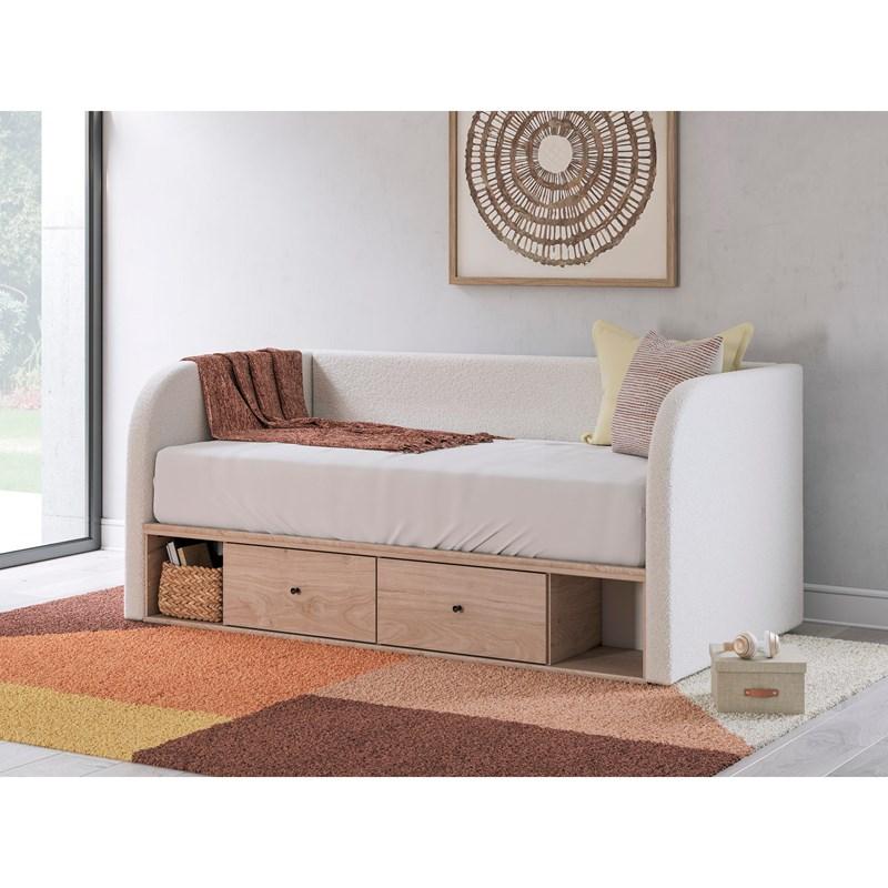 Large Picture of Signature Design by Ashley Arloster PCB1566B9 Twin Upholstered Day Bed with Storage