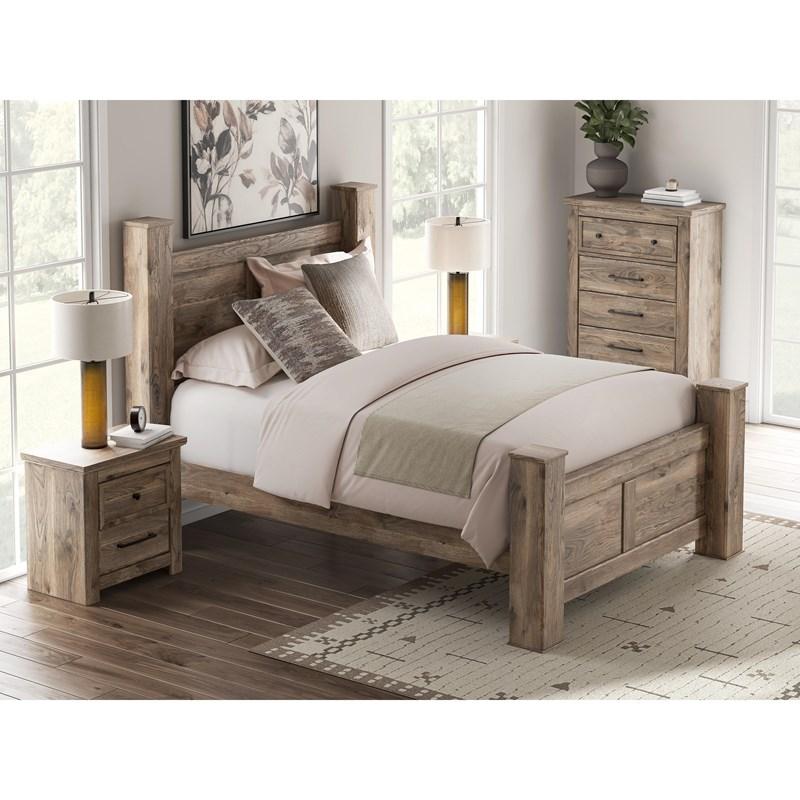 Large Picture of Signature Design by Ashley Rusticott PCB2260-92 Two Drawer Night Stand