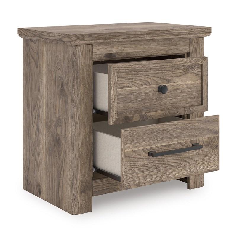 Large Picture of Signature Design by Ashley Rusticott PCB2260-92 Two Drawer Night Stand