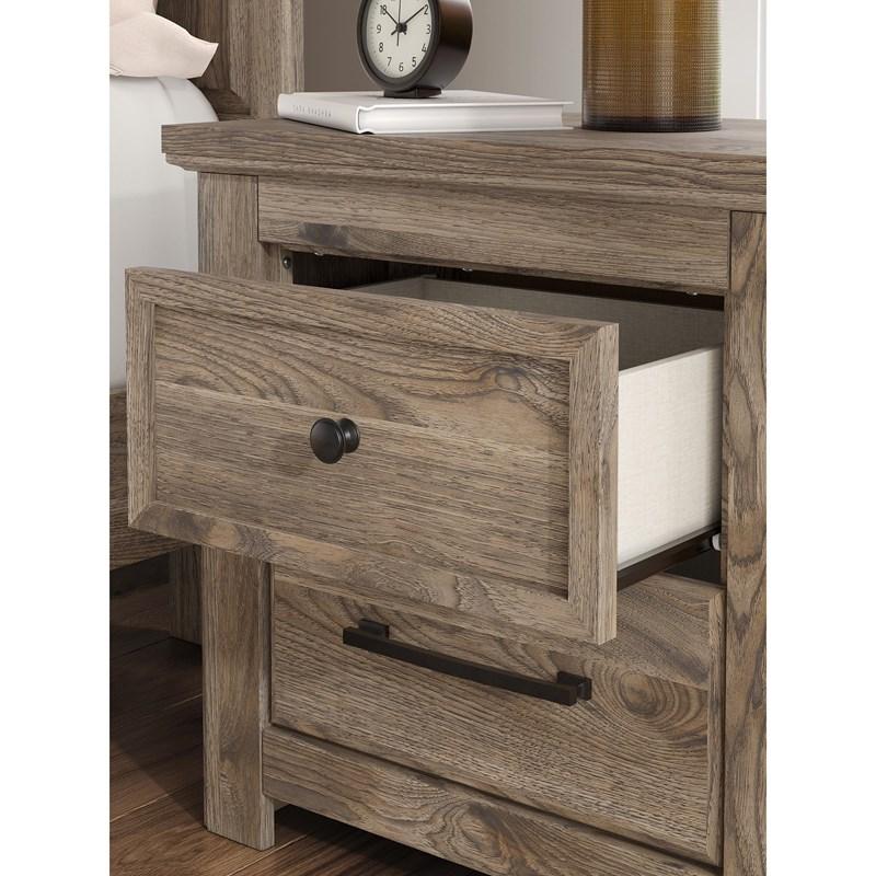 Large Picture of Signature Design by Ashley Rusticott PCB2260-92 Two Drawer Night Stand