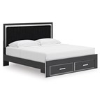 Signature Design by Ashley Zuraleus PCB3380B11 King Upholstered Panel Storage Bed