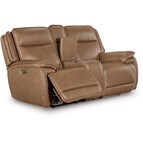 Signature Design by Ashley Glencroft PCU1240018 Power Reclining Loveseat with Console and Adjustable Headrest