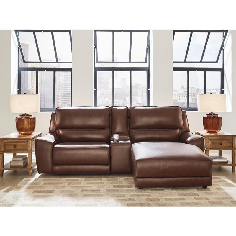Large Picture of Signature Design by Ashley DeepWakes PCU62607S4 3 pc Power Reclining Sectional with Chaise