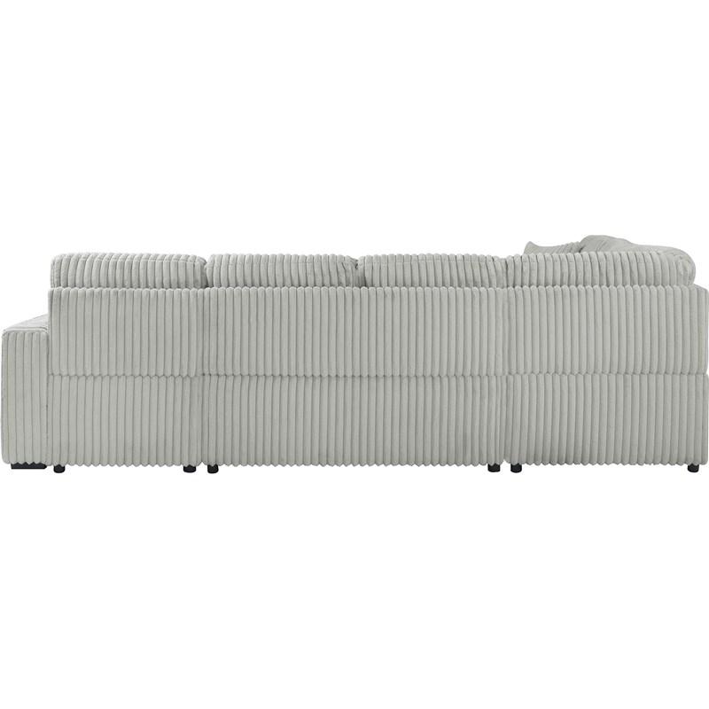 Large Picture of Coaster Furniture Devonshire 501208 Sleeper Sectional Sofa Storage Chaise - Grey
