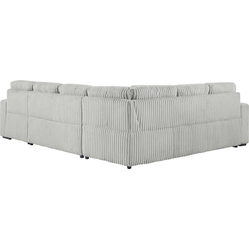 Large Picture of Coaster Furniture Devonshire 501208 Sleeper Sectional Sofa Storage Chaise - Grey
