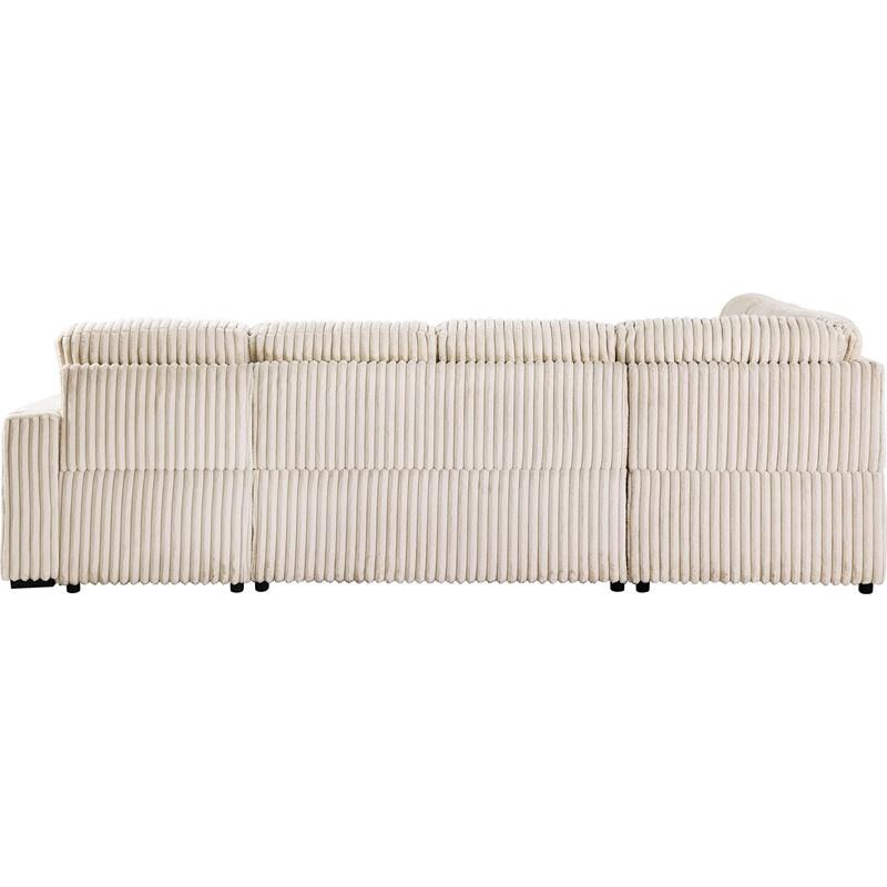 Large Picture of Coaster Furniture Devonshire 501205 Sleeper Sectional Sofa Storage Chaise - Camel