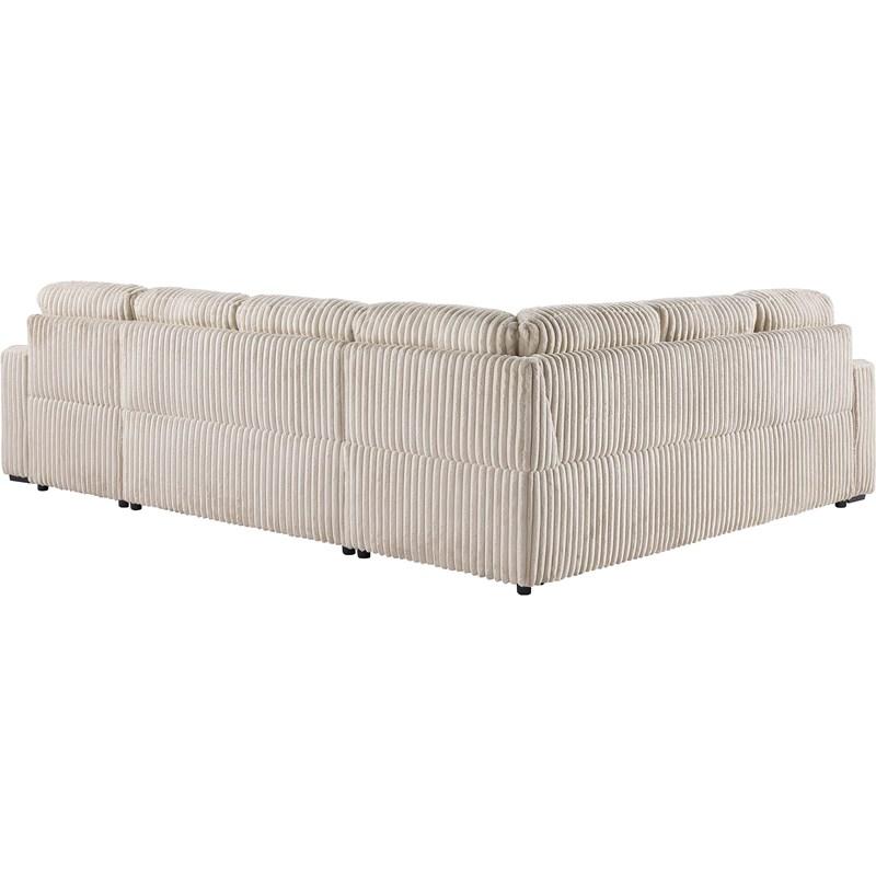 Large Picture of Coaster Furniture Devonshire 501205 Sleeper Sectional Sofa Storage Chaise - Camel